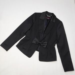 White House Black Market Black Blazer Tuxedo Sz 8
